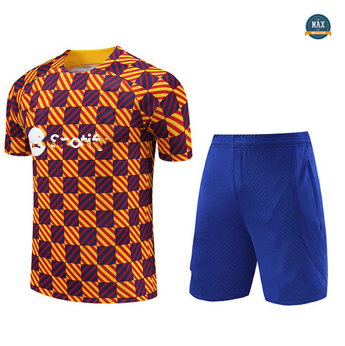 Marque Max Maillot Barcelone + Short 2023/24 Training Orange personnalisé