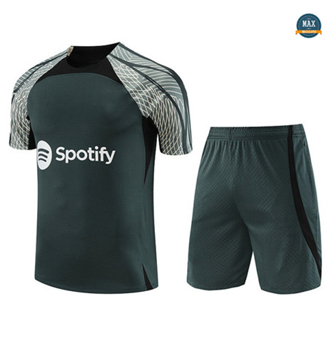 Nouveau Max Maillot Barcelone + Short 2023/24 Training Vert flocage