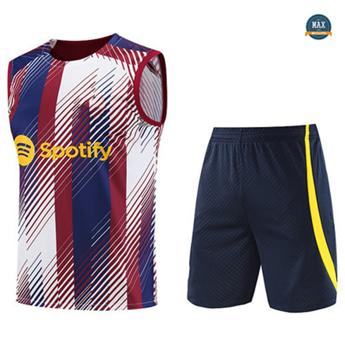 Marque Max Maillot Barcelone Debardeur + Short 2023/24 Training Bleu personnalisé