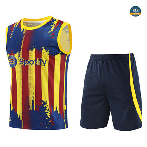 Site Max Maillot Barcelone Debardeur + Short 2023/24 Training Jaune discout