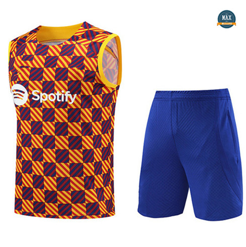 Soldes Max Maillot Barcelone Debardeur + Short 2023/24 Training Orange grossiste