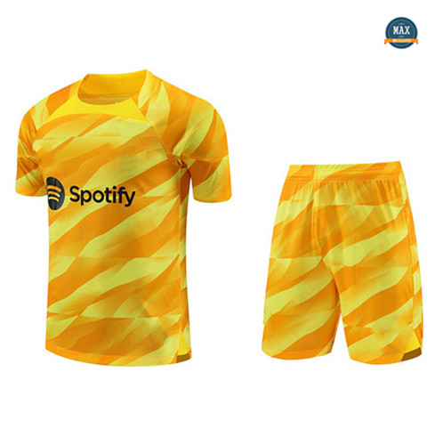 Vente Max Maillot Gardien de but Barcelone + Short 2023/24 Training Jaune original