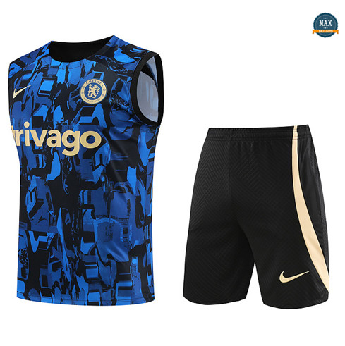 Vente Max Maillot Chelsea Debardeur + Short 2023/24 Training Bleu original