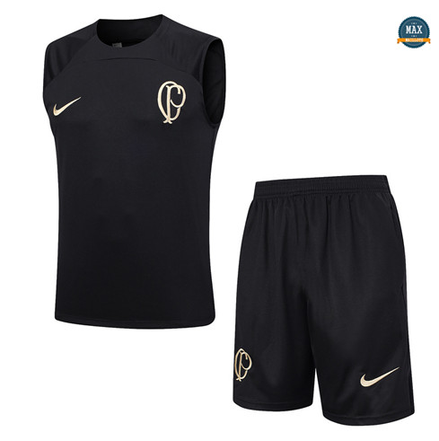 Marque Max Maillot Corinthiens Debardeur + Short 2023/24 Training Noir personnalisé