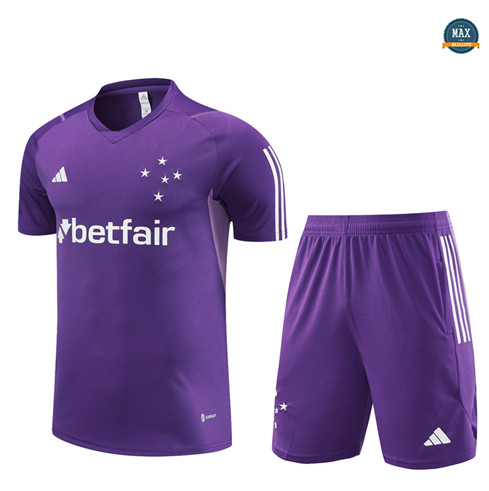 Soldes Max Maillot Cruzeiro + Short 2023/24 Training Violet grossiste