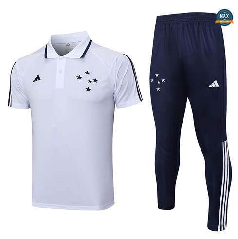 Vente Max Maillot Cruzeiro Polo + Pantalon 2023/24 Training Blanc original