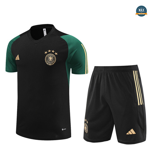 Marque Max Maillot Allemagne Enfant + Short 2023/24 Training Noir personnalisé