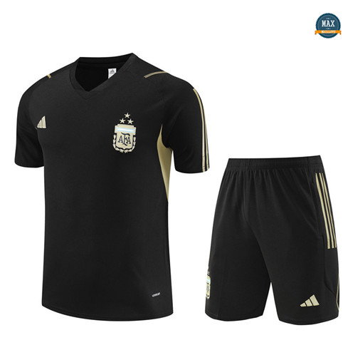 Achetez Max Maillot Argentine Enfant + Short 2023/24 Training Noir pas cher