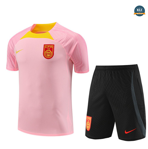 Soldes Max Maillot Chine Enfant + Short 2023/24 Training Rose grossiste