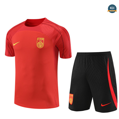 Vente Max Maillot Chine Enfant + Short 2023/24 Training Rouge original