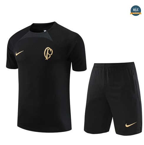 Marque Max Maillot Corinthiens Enfant + Short 2023/24 Training Noir personnalisé