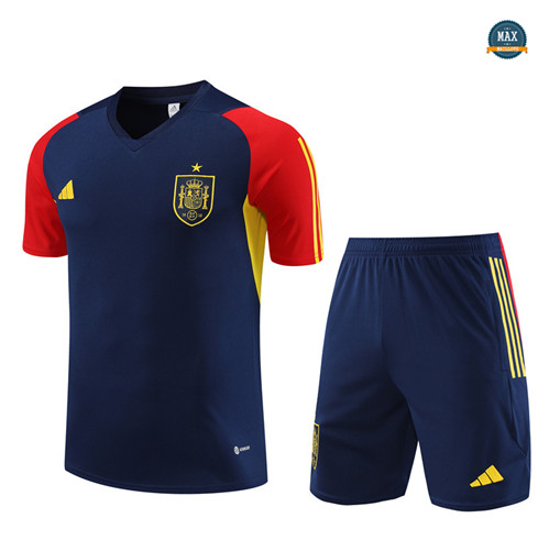 Marque Max Maillot Espagne Enfant + Short 2023/24 Training Bleu personnalisé