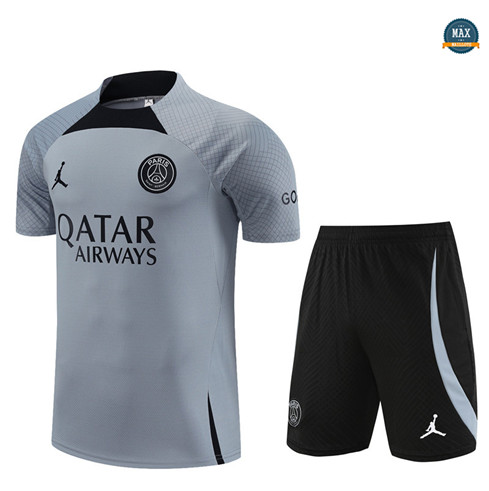 Site Max Maillot Paris Saint Germain Enfant + Short 2023/24 Training Gris discout