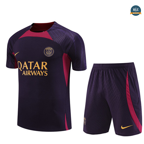 Achetez Max Maillot Paris Saint Germain Enfant + Short 2023/24 Training Violet pas cher