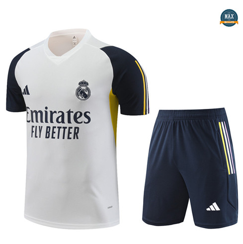 Achetez Max Maillot Real Madrid Enfant + Short 2023/24 Training Blanc pas cher