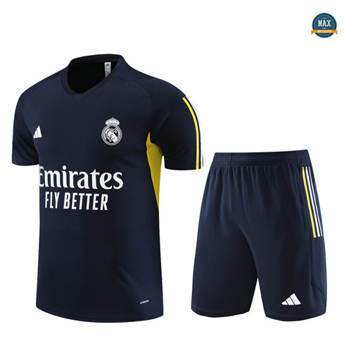 Soldes Max Maillot Real Madrid Enfant + Short 2023/24 Training Bleu Marine grossiste