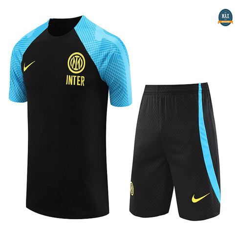 Marque Max Maillot Inter Milan + Short 2023/24 Training Noir personnalisé