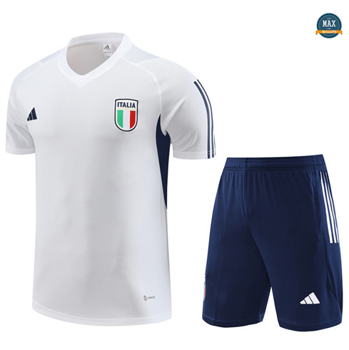 Site Max Maillot Italie + Short 2023/24 Training Blanc discout