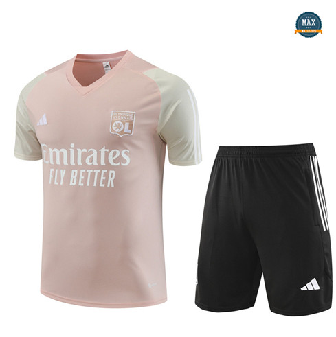 Site Max Maillot Lyon + Short 2023/24 Training Rose discout