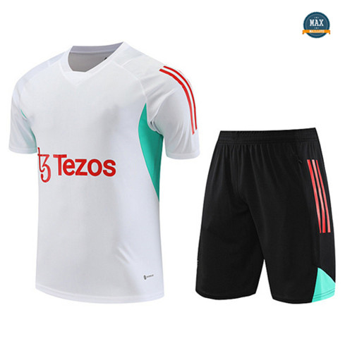 Vente Max Maillot Manchester United + Short 2023/24 Training Blanc original