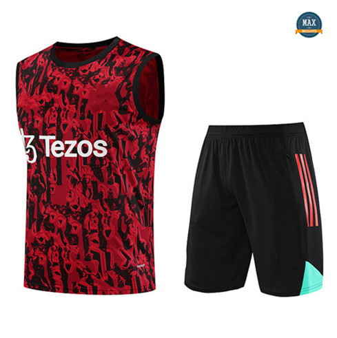 Acheter Max Maillot Manchester United Debardeur + Short 2023/24 Training Rouge fiable