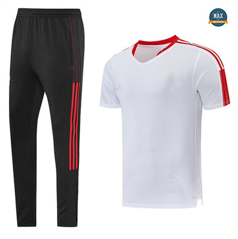 Marque Max Maillot Manchester United + Pantalon 2023/24 Training Blanc personnalisé