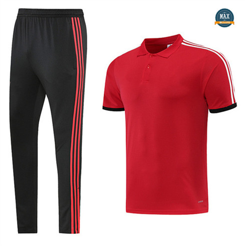 Nouveau Max Maillot Manchester United + Pantalon 2023/24 Training Rouge flocage