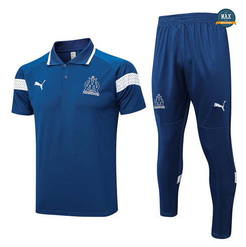 Soldes Max Maillot Olympique Marseille Polo + Pantalon 2023/24 Training Bleu grossiste
