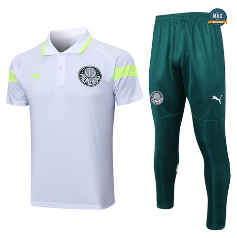 Marque Max Maillot Palmeiras Polo + Pantalon 2023/24 Training Blanc personnalisé