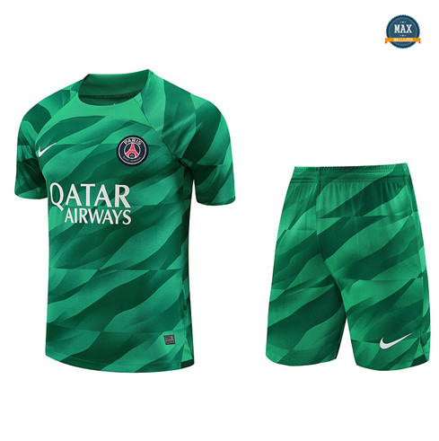 Achetez Max Maillot Gardien de but Paris Saint Germain + Short 2023/24 Training Vert pas cher