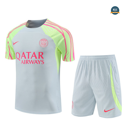 Acheter Max Maillot Paris Saint Germain + Short 2023/24 Training Gris fiable