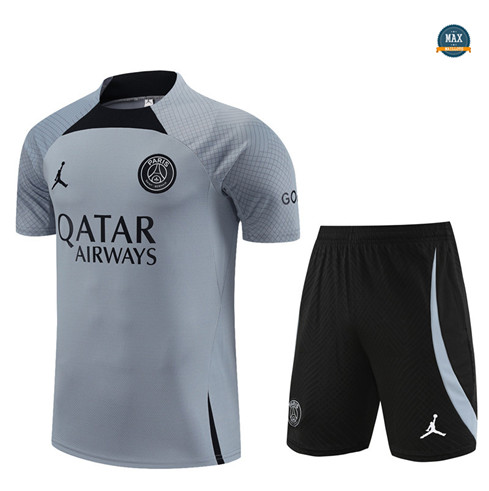 Marque Max Maillot Paris Saint Germain + Short 2023/24 Training Gris personnalisé