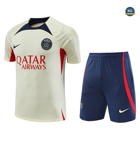 Nouveaux Max Maillot Paris Saint Germain + Short 2023/24 Training Jaune prix