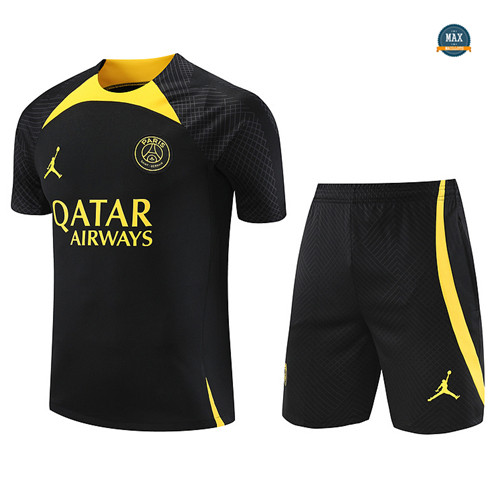 Achetez Max Maillot Paris Saint Germain + Short 2023/24 Training Noir pas cher