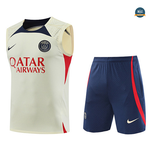 Acheter Max Maillot Paris Saint Germain Debardeur + Short 2023/24 Training Jaune fiable