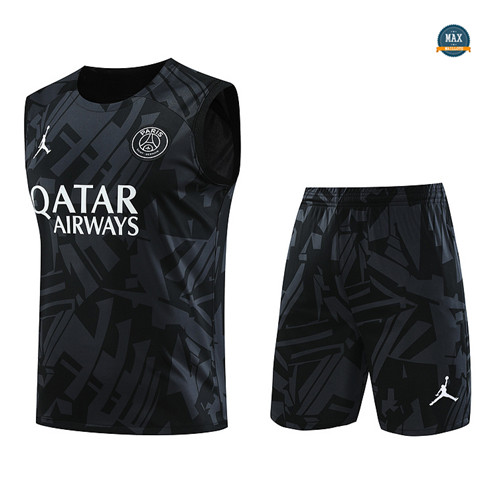 Nouveaux Max Maillot Paris Saint Germain Debardeur + Short 2023/24 Training Noir prix