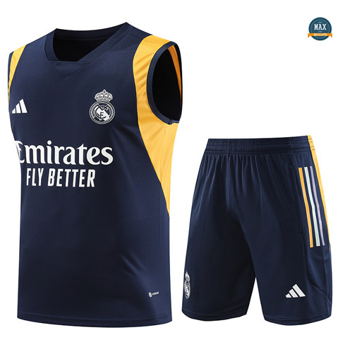 Site Max Maillot Real Madrid Debardeur + Short 2023/24 Training Bleu discout