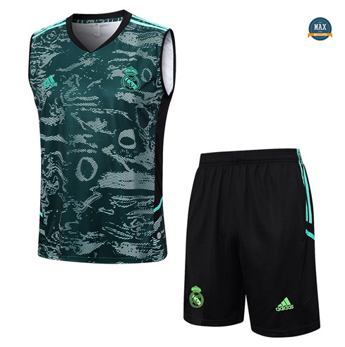 Marque Max Maillot Real Madrid Debardeur + Short 2023/24 Training Vert personnalisé