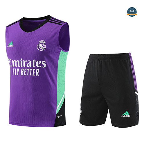 Nouveaux Max Maillot Real Madrid Debardeur + Short 2023/24 Training Violet prix