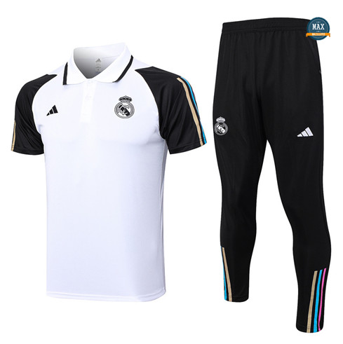 Nouveau Max Maillot Real Madrid + Pantalon 2023/24 Training Blanc flocage
