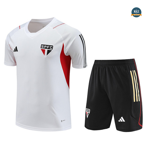 Vente Max Maillot Sao Paulo + Short 2023/24 Training Blanc original