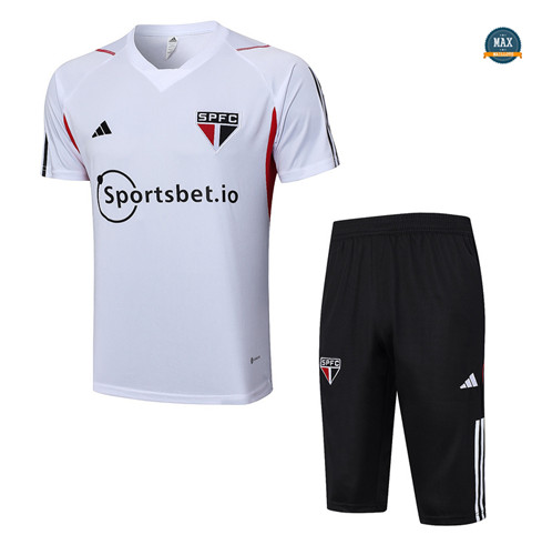 Acheter Max Maillot Sao Paulo + Short 2023/24 Training Blanc fiable