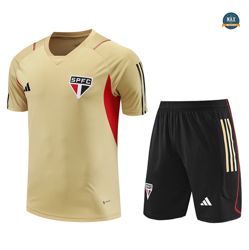 Marque Max Maillot Sao Paulo + Short 2023/24 Training Jaune personnalisé