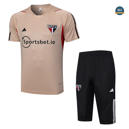 Nouveaux Max Maillot Sao Paulo + Short 2023/24 Training Kaki prix