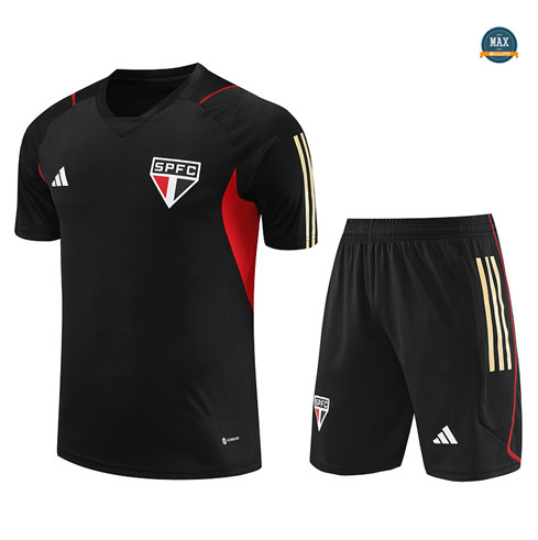 Achetez Max Maillot Sao Paulo + Short 2023/24 Training Noir pas cher