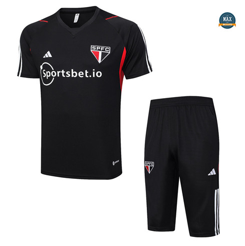 Nouveau Max Maillot Sao Paulo + Short 2023/24 Training Noir flocage