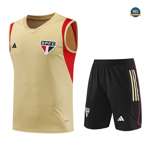 Vente Max Maillot Sao Paulo Debardeur + Short 2023/24 Training Jaune original