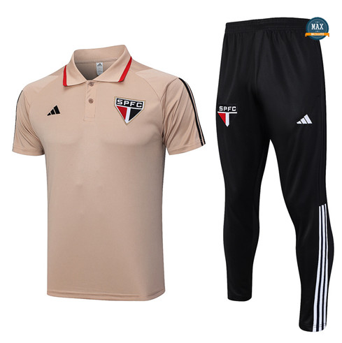 Site Max Maillot Sao Paulo Polo + Pantalon 2023/24 Training Kaki discout