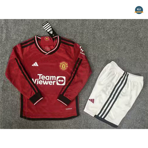 Marque Max Maillot Foot Manchester United Enfant Domicile Manche Longue 2023/24