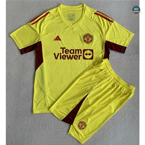 Achetez Max Maillots Foot Manchester United Enfant Gardien de but Jaune 2023/24